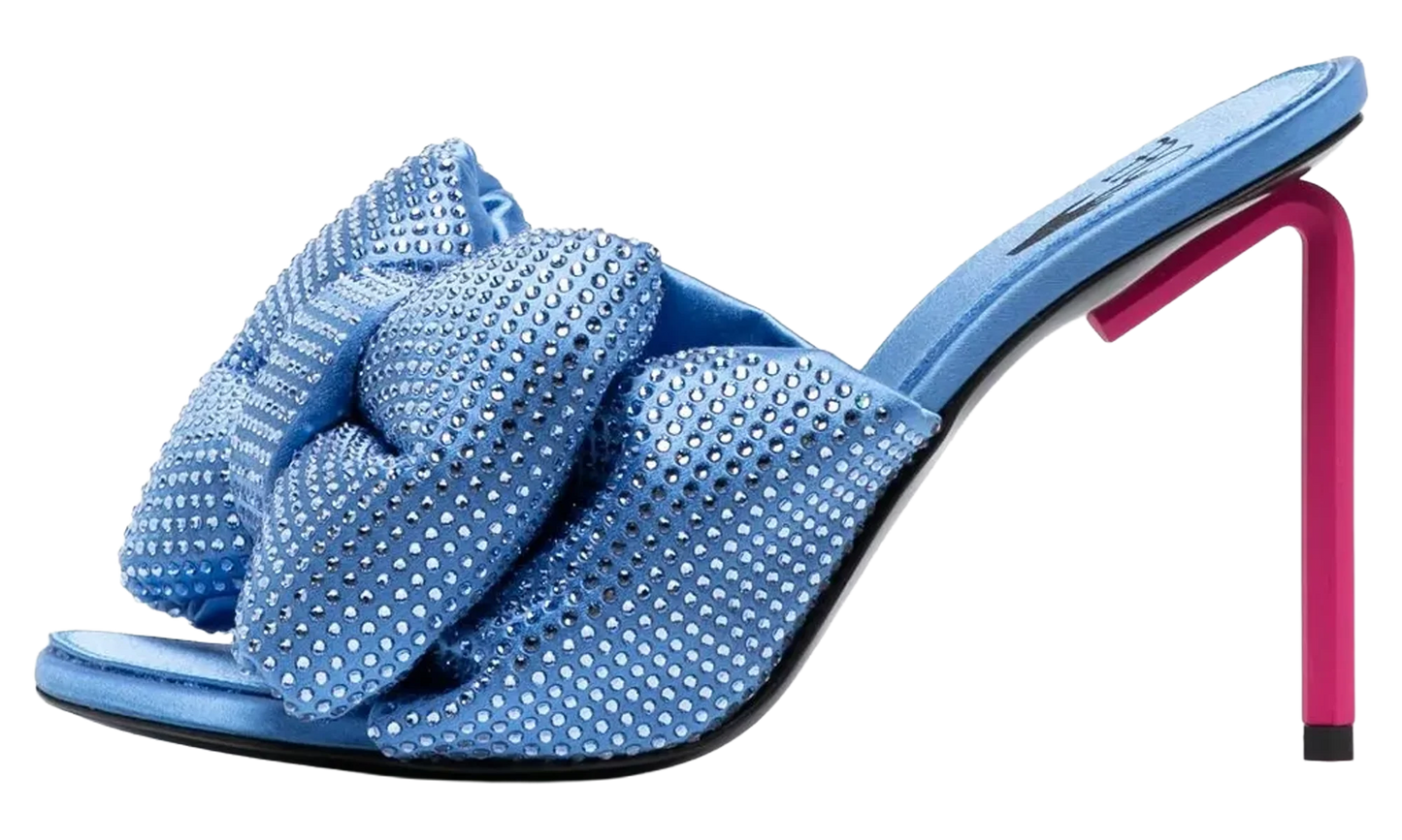 Strass Bow Pop Allen Mule WMNS "Blue Fuchsia" OWIJ015F22FAB0024532