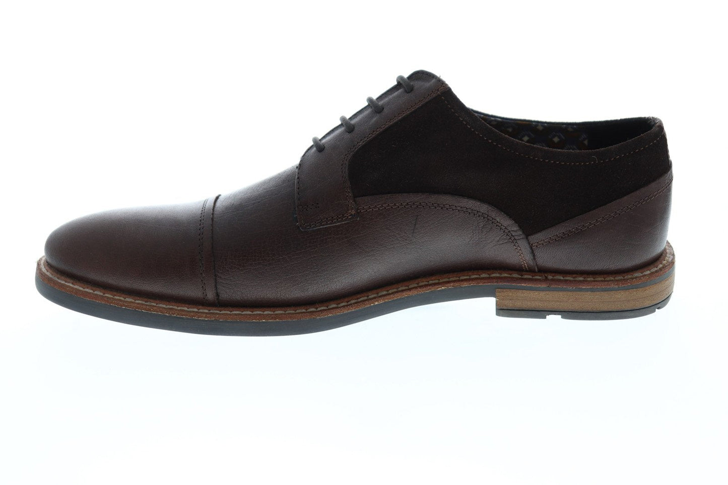 Ben Sherman Birk Cap Toe BNM00023 Mens Brown Leather Lace Up Oxfords Shoes