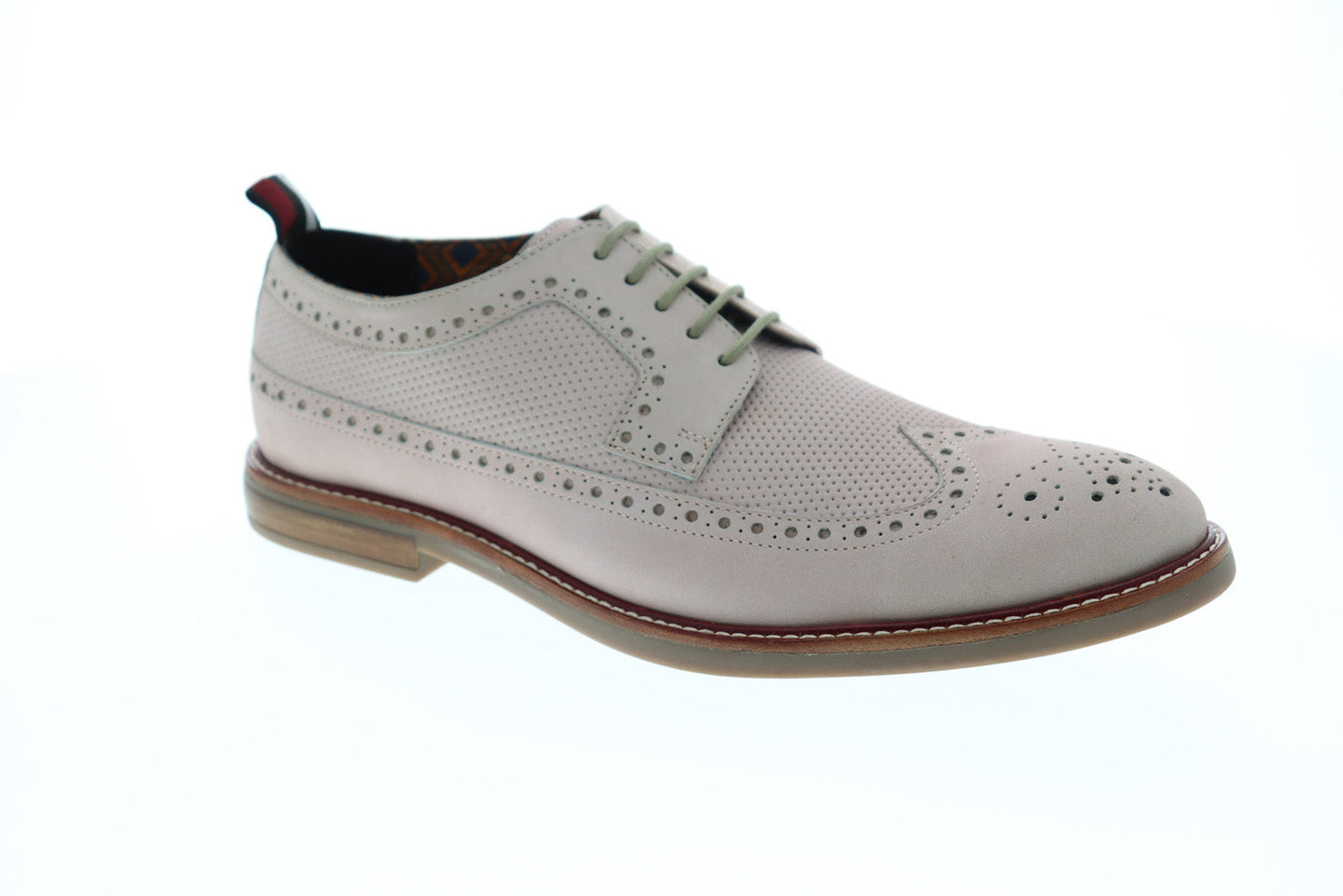 Ben Sherman Birk Long Wingtip BNM00025 Mens Pink Leather Lace Up Oxfords Shoes