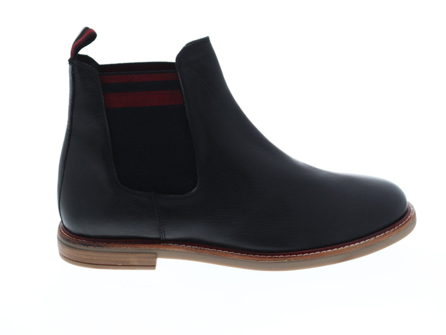 Ben Sherman Birk Chelsea BNM00055 Mens Black Leather Mid-Calf Slip On Boots