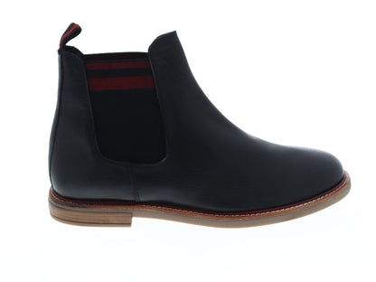 Ben Sherman Birk Chelsea BNM00055 Mens Black Leather Mid-Calf Slip On Boots