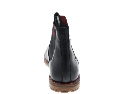 Ben Sherman Birk Chelsea BNM00055 Mens Black Leather Mid-Calf Slip On Boots