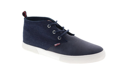 Ben Sherman Bradford BNM00060 Mens Blue Canvas Mid Top Lifestyle Sneakers Shoes
