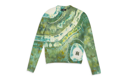 Ma Tie Dye Cashmere Crewneck Sweatshirt "Green" SS22MKL007_GREEN