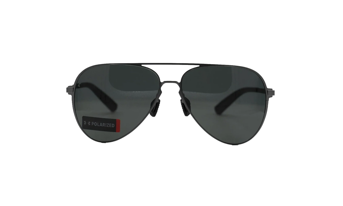 Litewire Aviator Sunglasses "Gray Polarized - Satin Gunmetal / Black Rubber" 8640136 310108