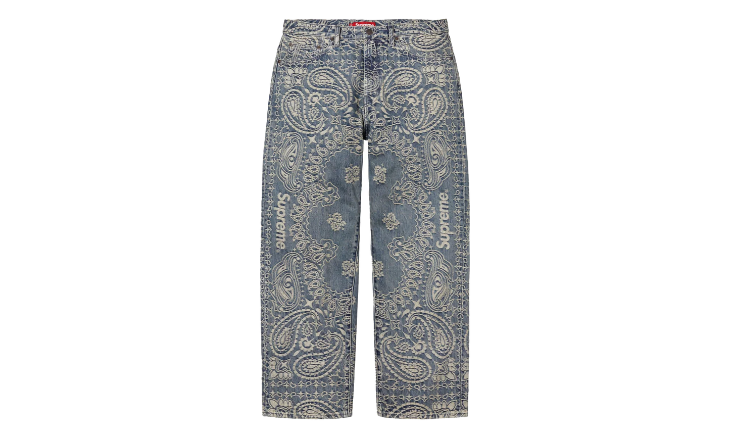 Bandana Jacquard Baggy Jean "SS25 - Blue" SU25290