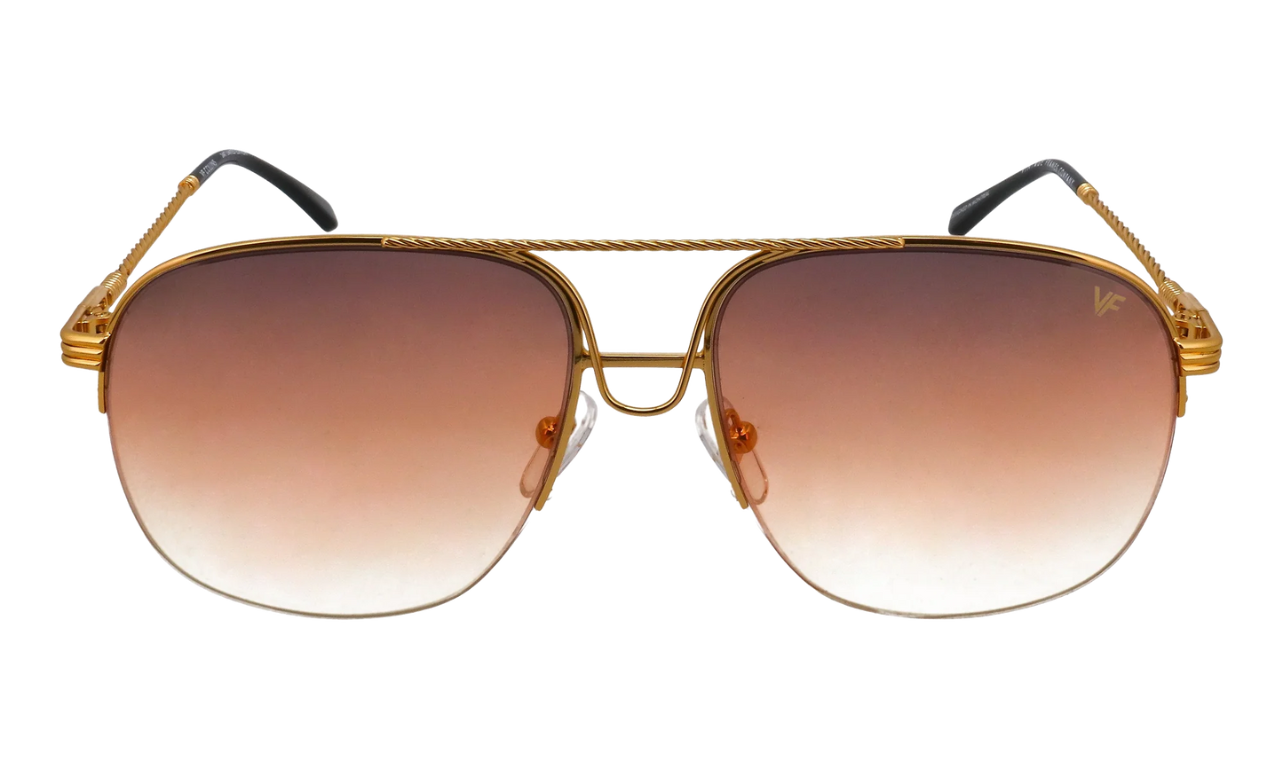 Collins Half Rim 24KT "Yellow Gold / Brown Triple Gradient" MPCL2 0002 54T5