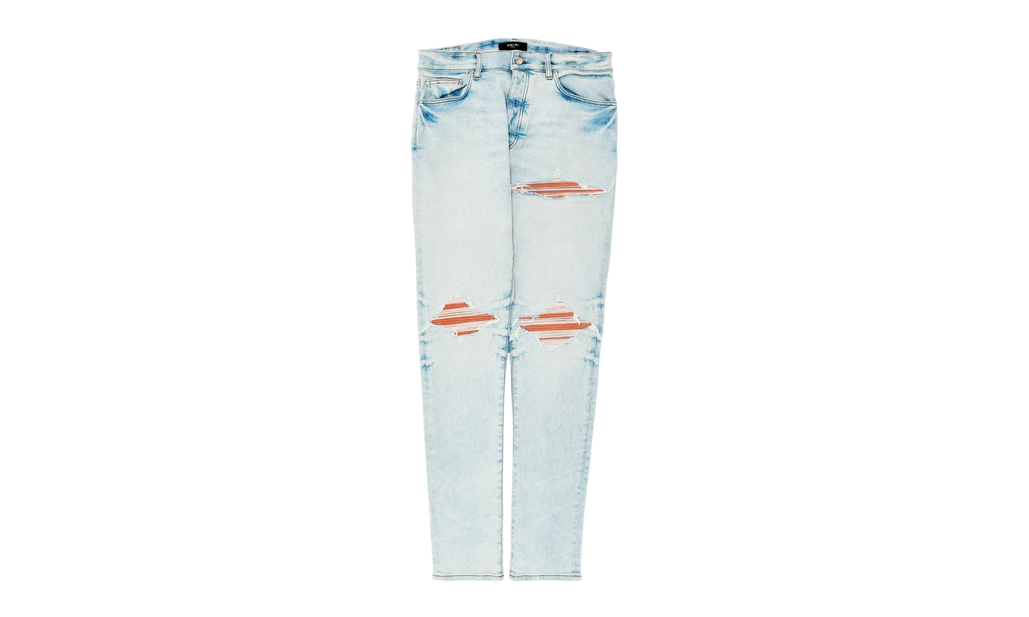 MX1 Ultrasuede Patch Jeans "Medium Indigo Taupe" AMDNSY1149 497