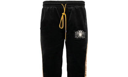 Crest-Embroided Velvet Track Pants "Black" PF23PA05083679