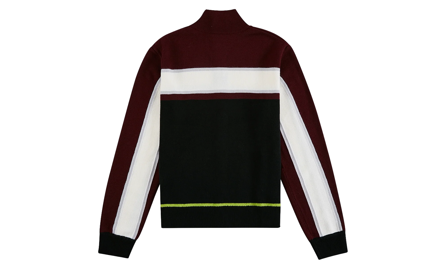 Stripe Merino Knit Track Jacket "Black" M P26 KW 1176 01