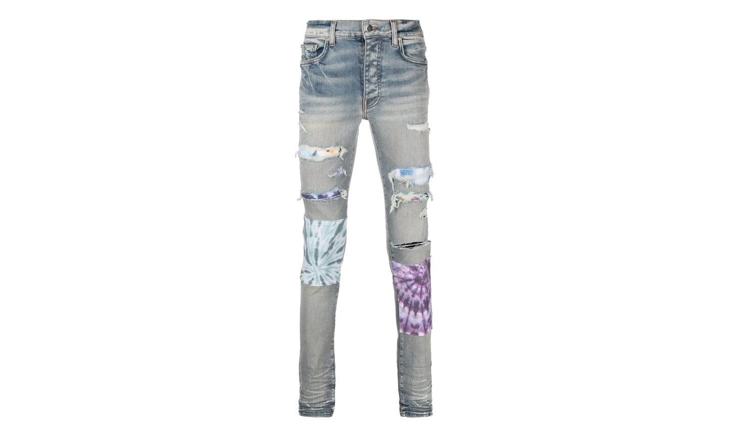 Tie Dye Art Patch Jeans "Original Indigo" MDS024 405