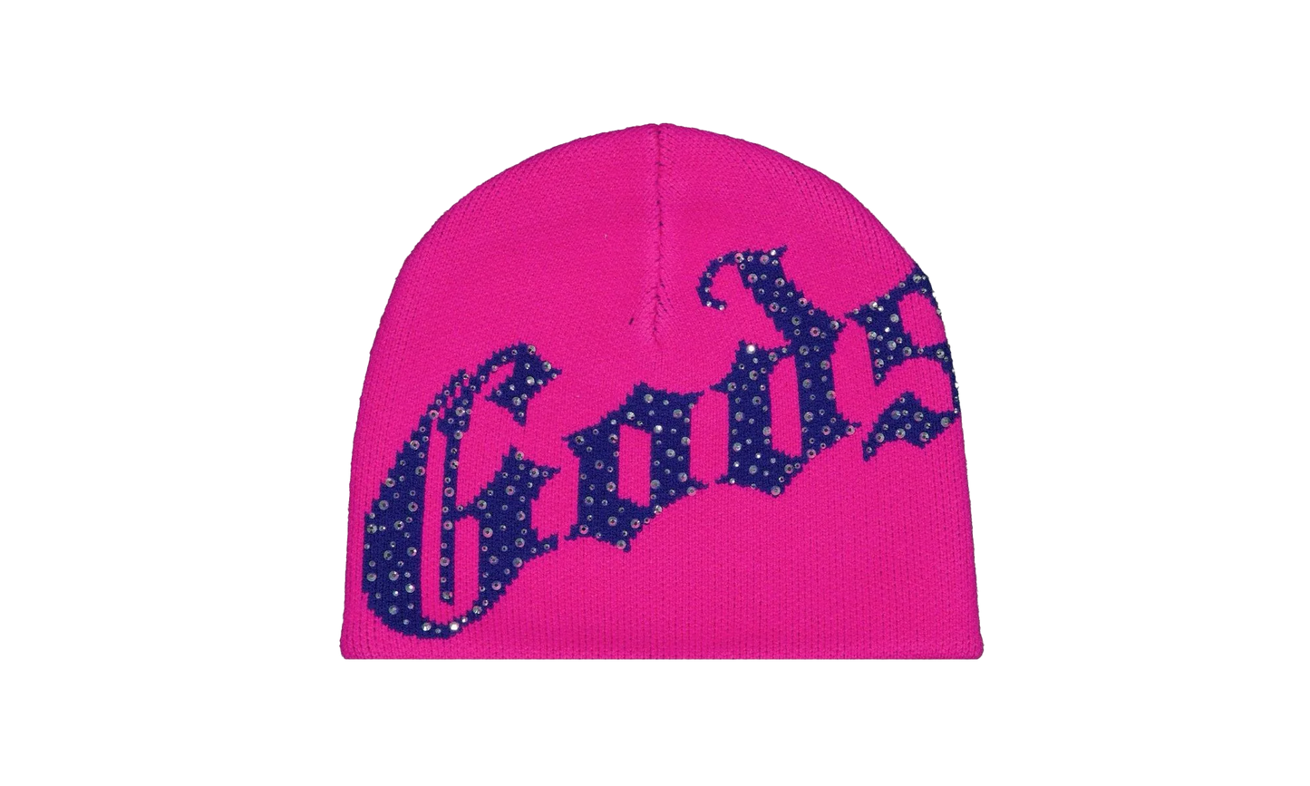 OG Logo Studded Beanie "Fuchsia / Purple" CUFSXHUM