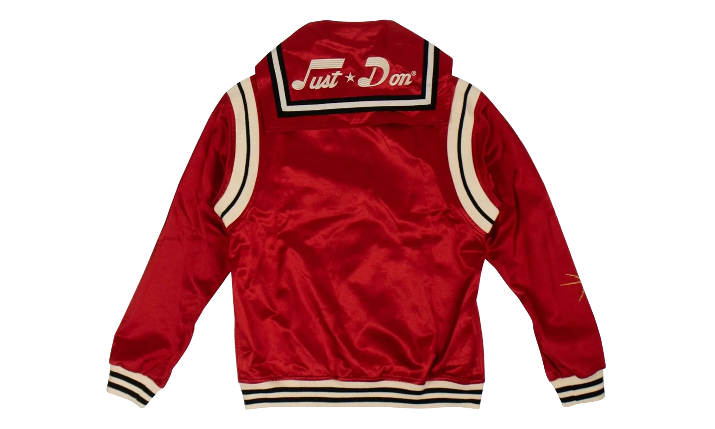 Satin Logo Cape Varsity Jacket "Red" 4925 100000308SLCV RED