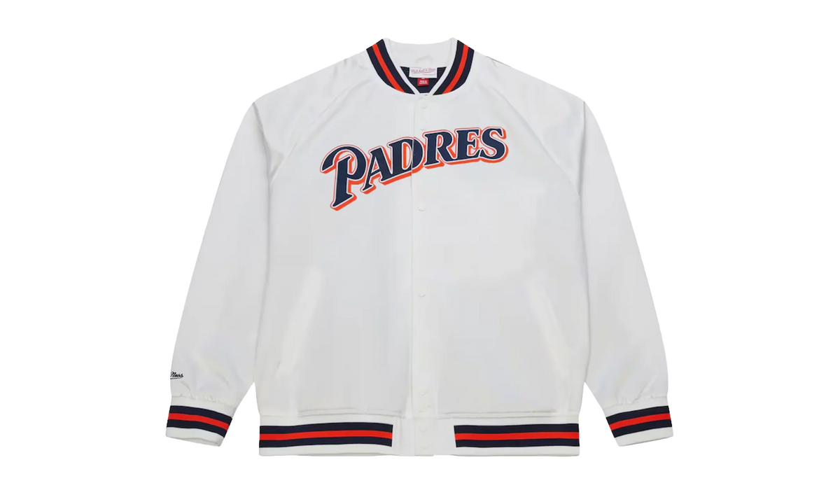 MLB Lightweight Satin Jacket "San Diego Padres - White" SJKT6296 SDPYYPPPWHIT