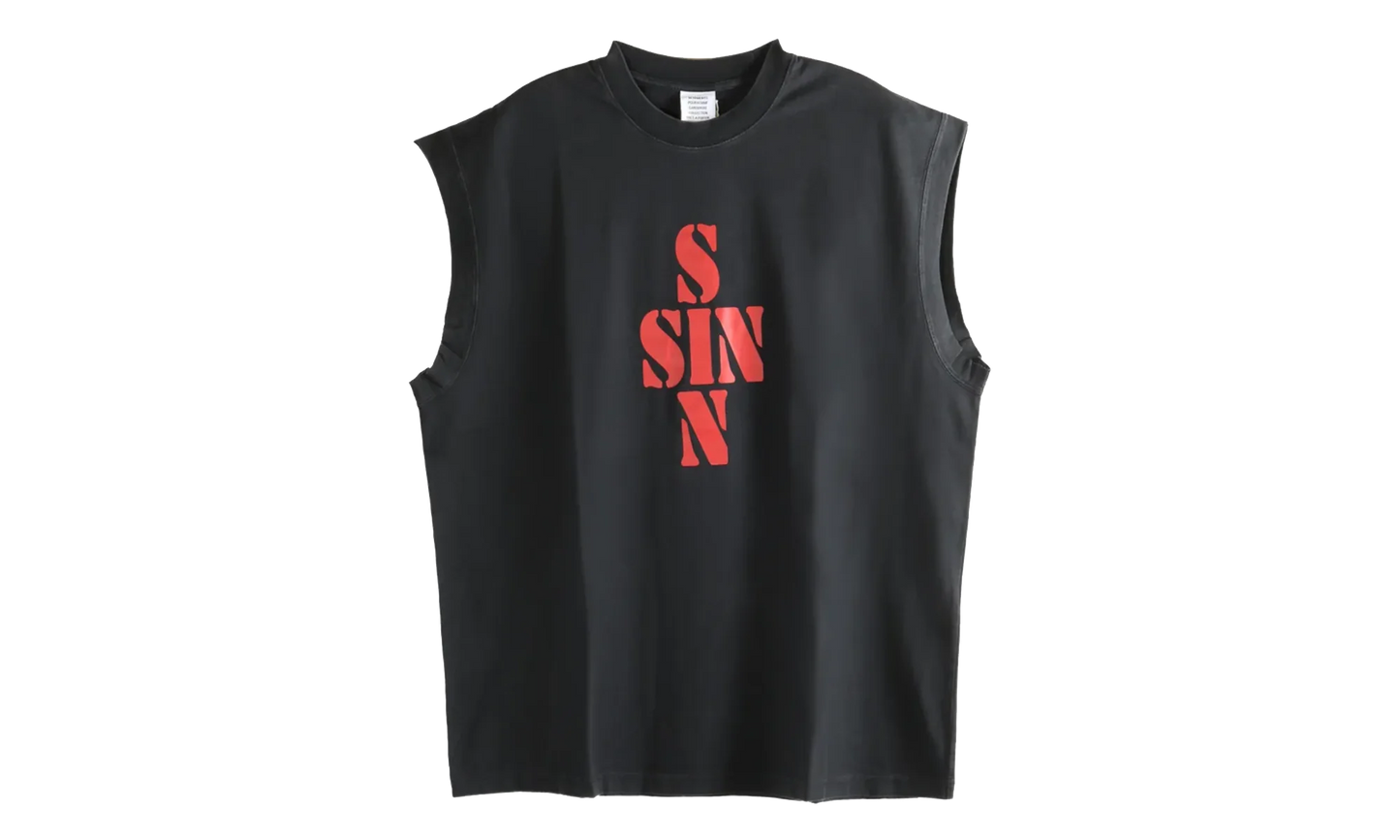 Sin Sleeveless T-Shirt "Black" ME76TR197B BLAC
