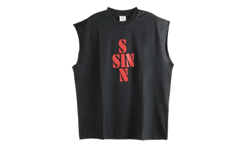 Sin Sleeveless T-Shirt "Black" ME76TR197B BLAC