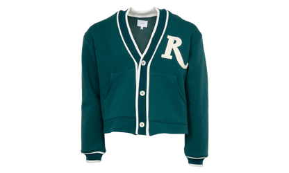 R Patch Terry Cardigan "Teal / Cream" RHPS24CA01150128 TEC