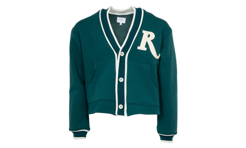 R Patch Terry Cardigan "Teal / Cream" RHPS24CA01150128 TEC