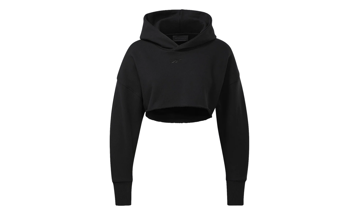 Cardi B Crop Sweatshirt WMNS "Black / Red" H48417