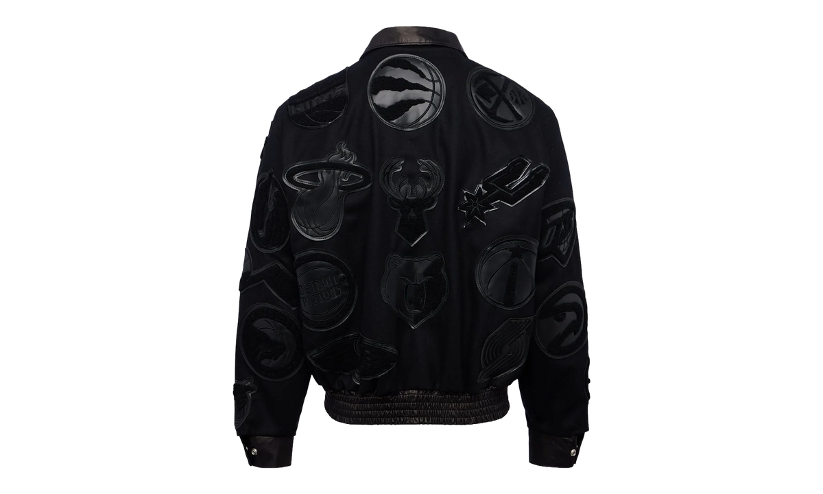 Vegan Leather Jacket "VNFL Collage" NFL 201 BLK