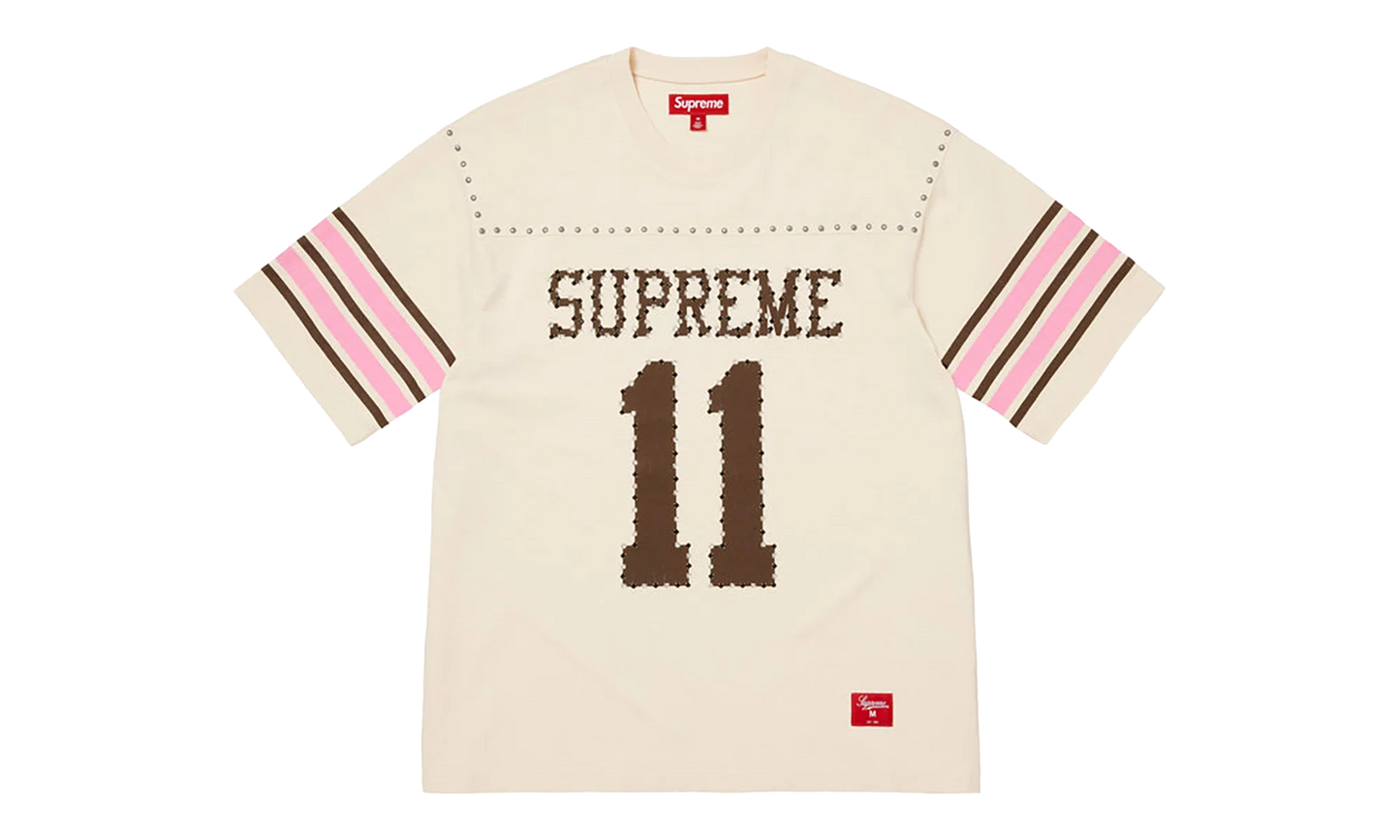 Studded S/S Football Top "SS26 - Cream" SU27034