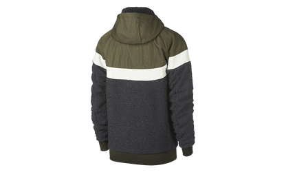 NSW Sherpa Windrunner Jacket "Olive Canvas / Anthracite / Summit White" 930316 395