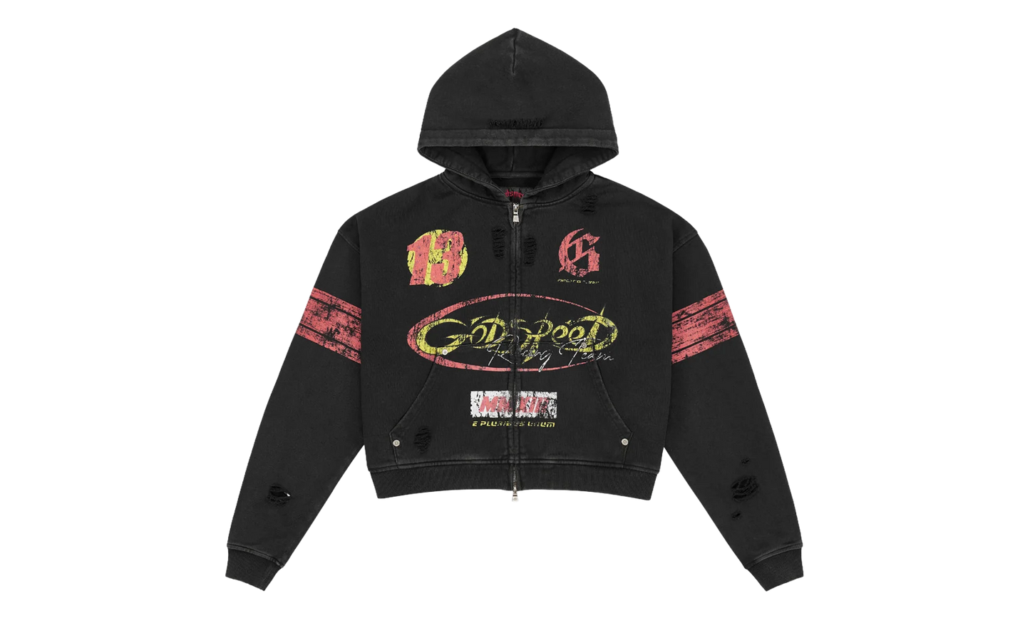 Speedway Zip Hoodie "Black" GS075