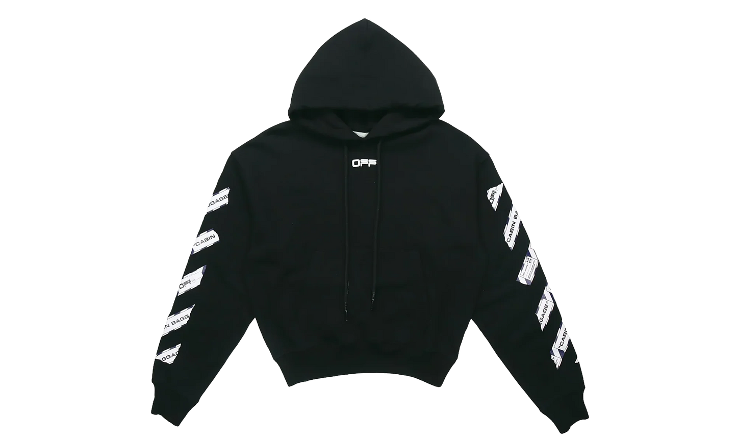 Back Arrow Printing Loose Hoodie "Black" OMBB037S20E300031088