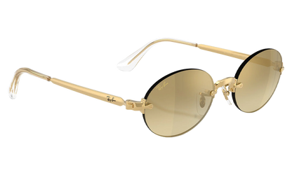 Ray-Ban Rimless "A$AP Rocky - Polished Arista Gold with Brown Mirror Gold Gradient Lens" RB3929 001 7I