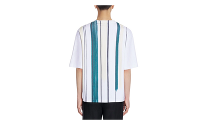 Striped PRINTED OVERSIZED T-SHIRT "White" RM TS0026 J103 P24 01