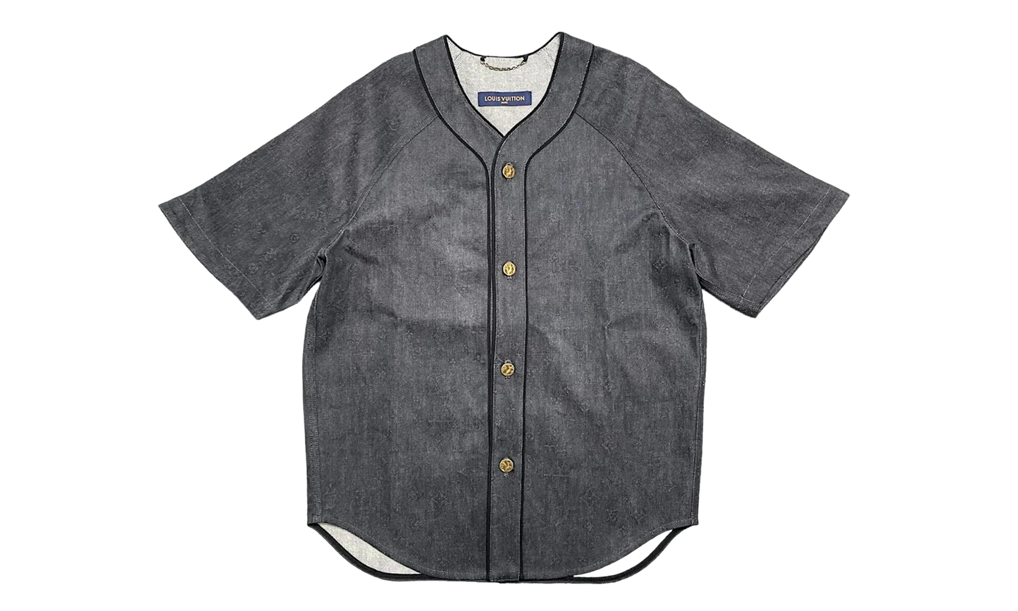 Embossed Monogram Baseball Jersey "Black Denim" LVEMBJDB