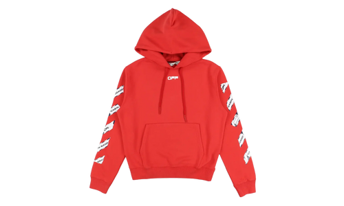Airport Tape Diag Hoodie "Red" OMBB034G20FLE0172584