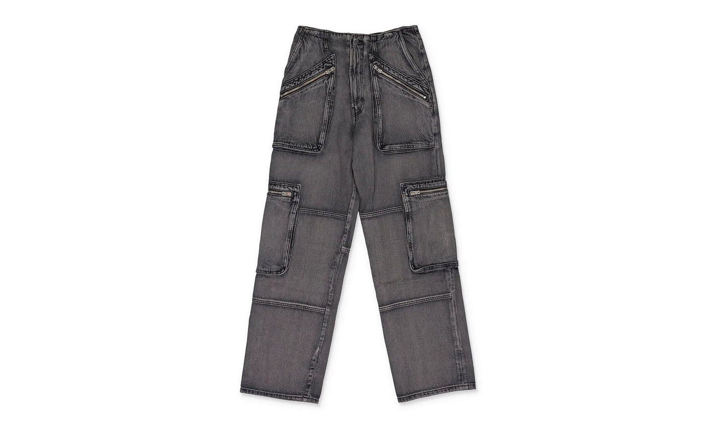 Loose Straight Cargo Pants Wmns "Black" PF22WDF019_BLACK