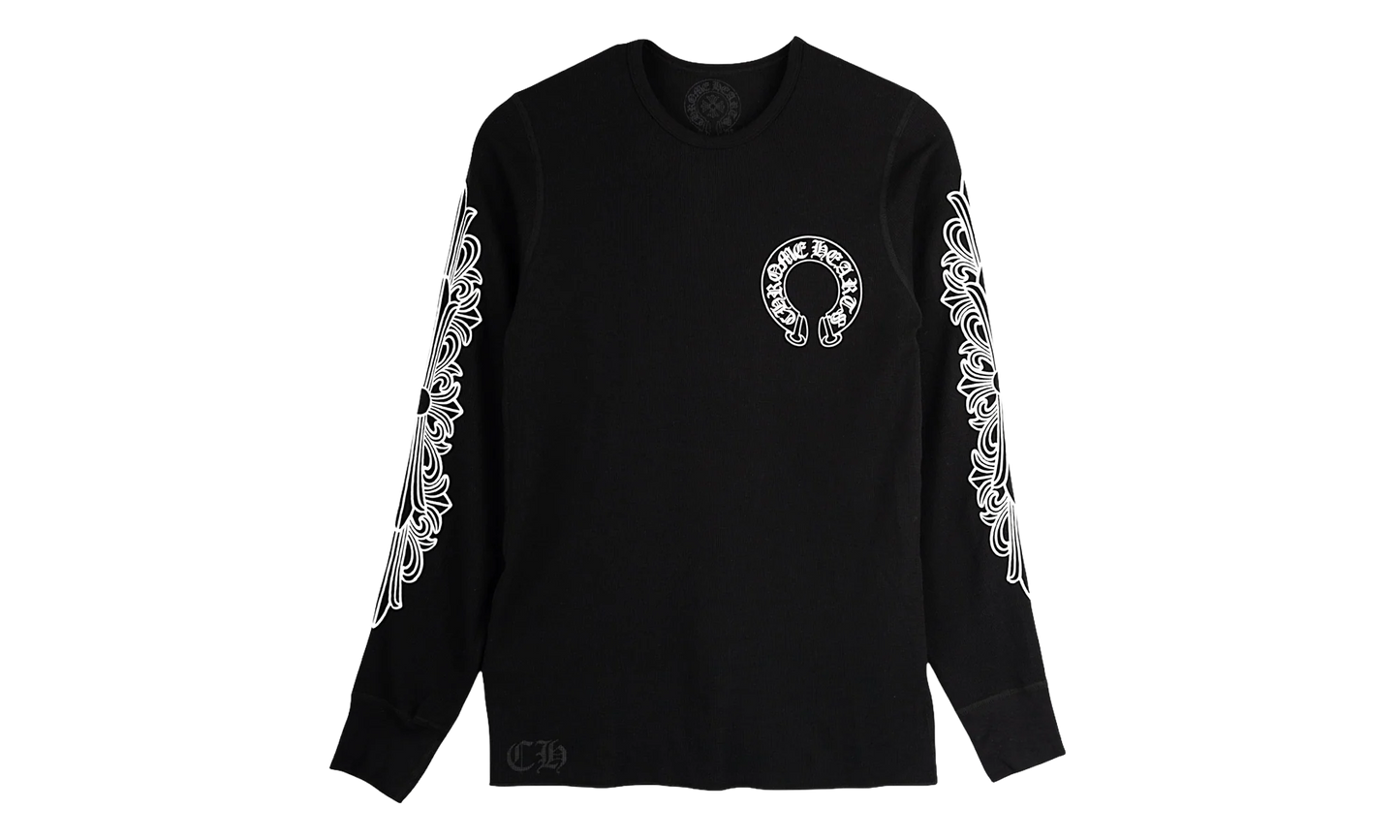 Horseshoe Floral Thermal "Black" CHRM0794