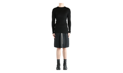 Ribbed Round Neck Top "Black" RU01F2637 RIBM 09