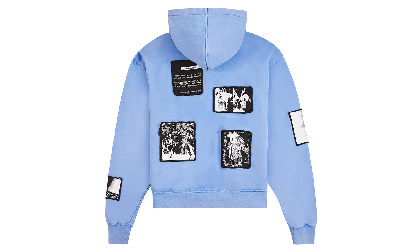 Zev Digital Patch Hoodie "Blue" MDGDK909 BLUE