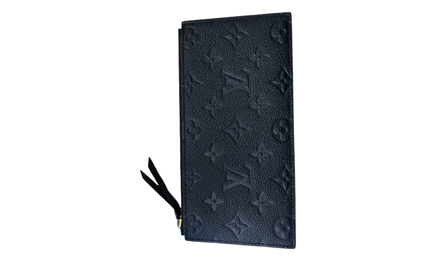 Embossed Monogram Long Wallet "Black/Gold" LVEMLWBG
