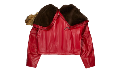 Leather Cropped N3B Jacket "Red" 12115561 RED