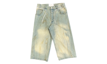 Long Denim Shorts "Light Blue Dirt Fade Out" 261 MST055 FADEBLU