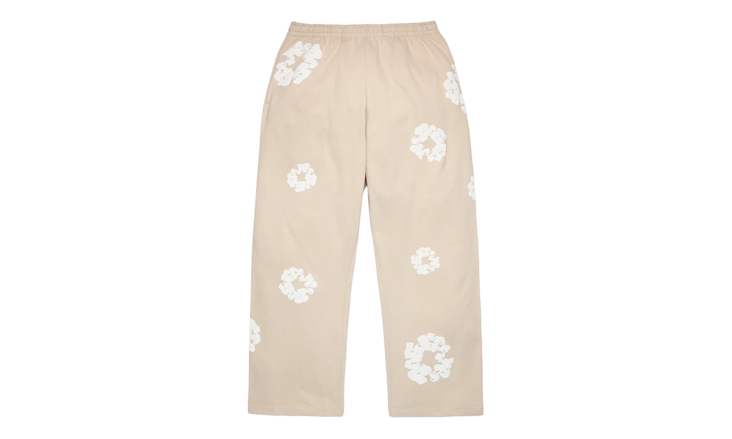 Cotton Wreath Baggy Sweatpants "Cream" DT614