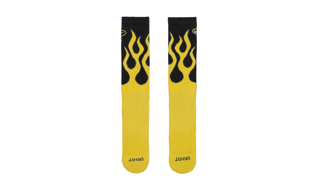 Everyday Plus Cushioned Crew Socks "Yellow Flames - (1 Pair)" IB2285 010