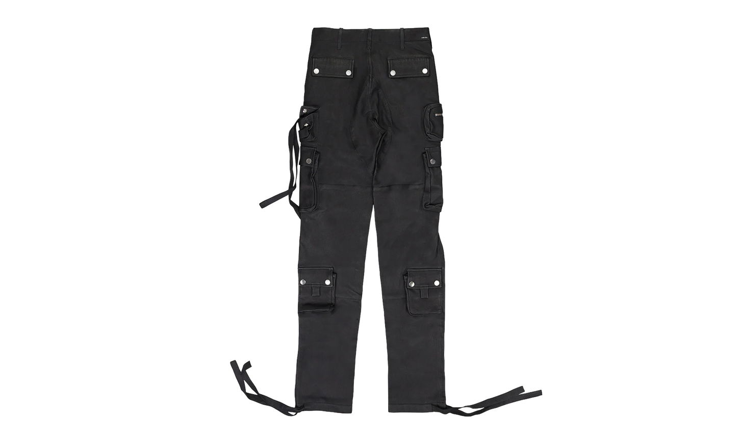 Tactical Leather Cargo Pants "Black" PS22MLP003_Black