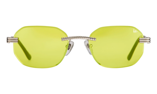Hustler Rimless Drill Mount 24KT "White Gold / Citrus Yellow" DMHU2 0038 42D3
