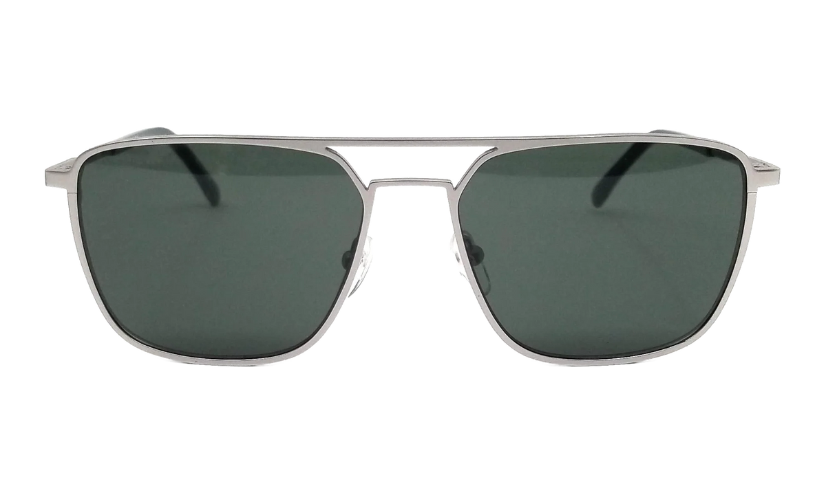 Rectangle Sunglasses "Matte Silver" L194S-035