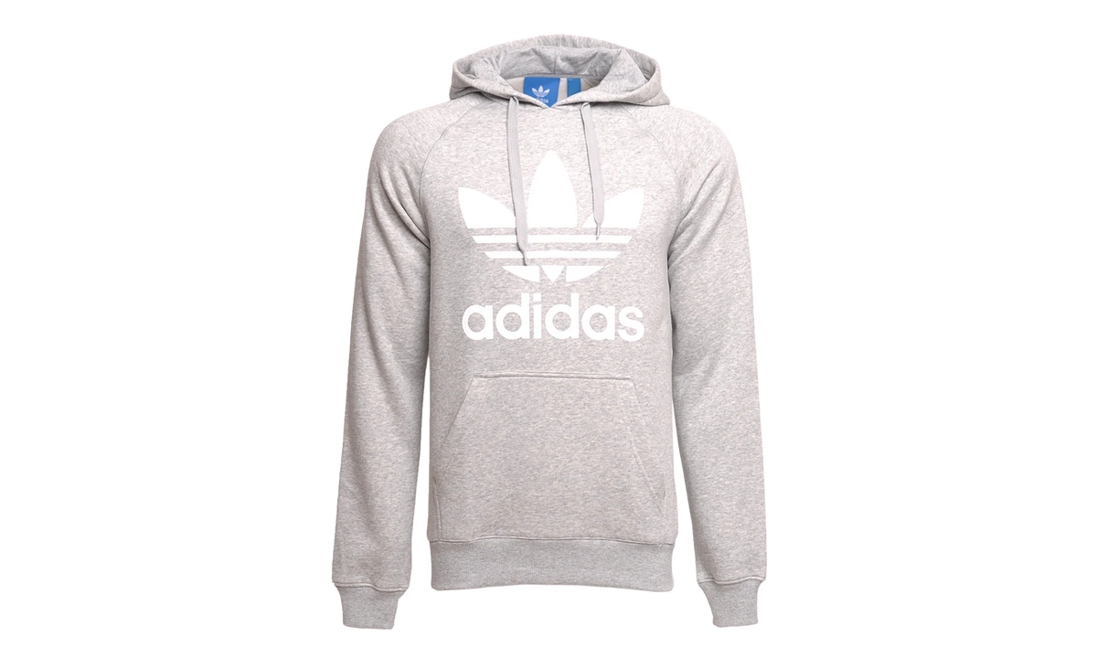 Originals Trefoil Pull Over Hoodie "Medium Grey Heather / White" AY6472