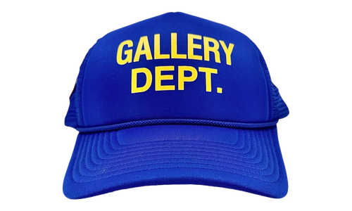 Logo Trucker Hat (4 G Patch Custom) "Blue Yellow" Qw
