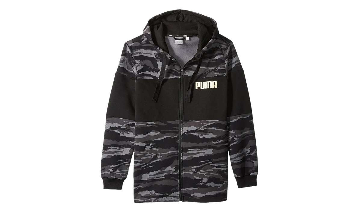 Camo Fullzip Fleece Hoodie "Black" 855054 01