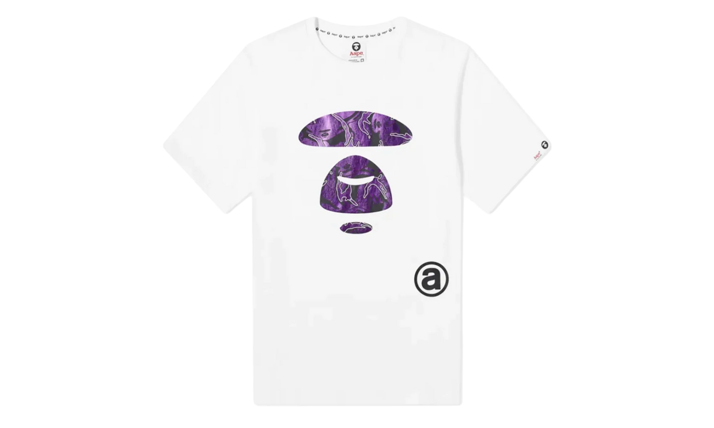 Aape Foil Moonface T-Shirt "White / Purple" CA5CEA57