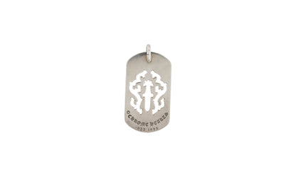 CUT OUT DAGGER DOG TAG & Ball Chain "Silver" CHRM0663