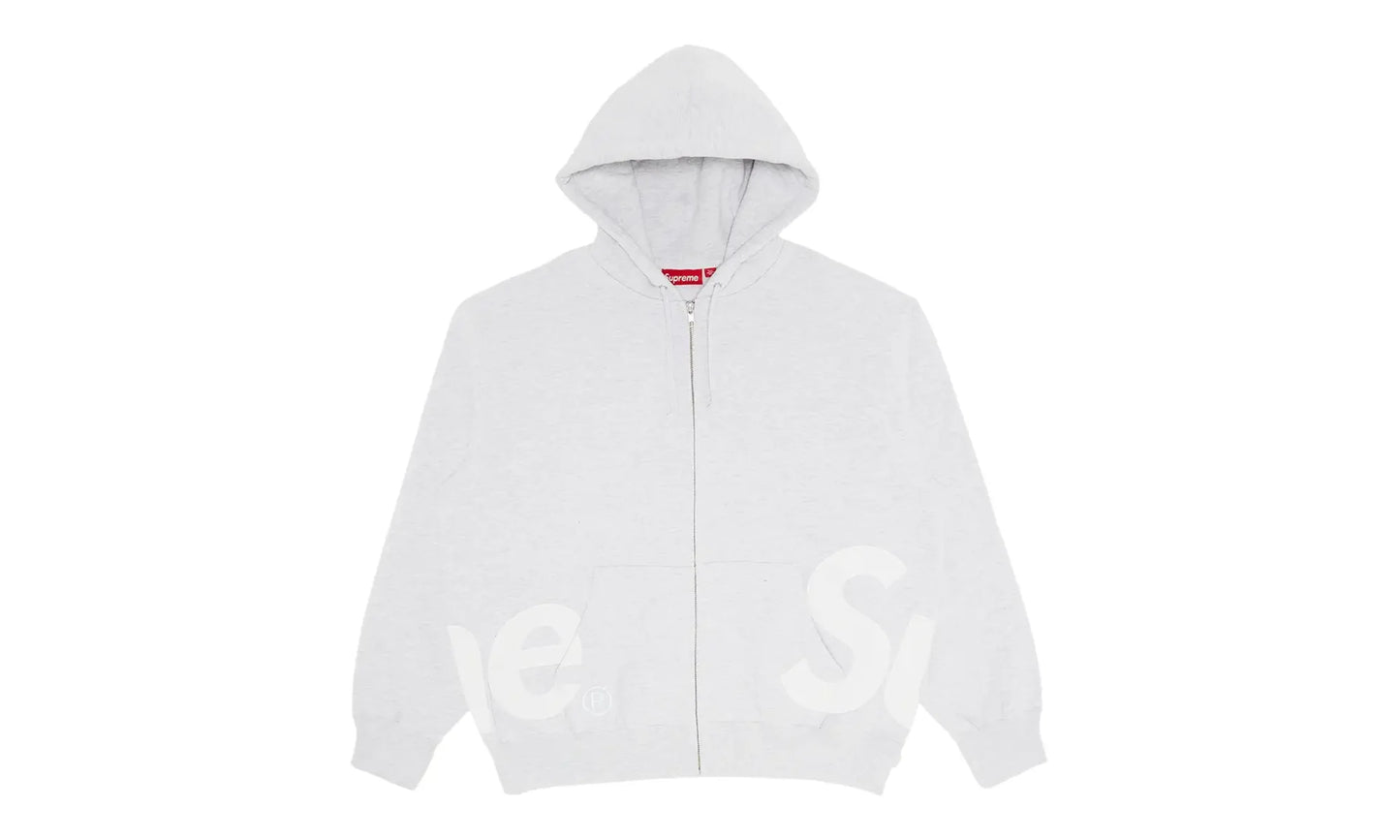 Big Logo Zip Up Hooded Sweatshirt "Ash Grey" SU26885